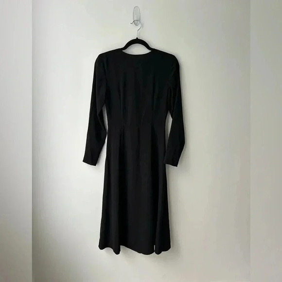 Aritzia Wilfred Black Aubagne wrap Tie Front Midi / Maxi Longsleeve - Picture 8 of 12